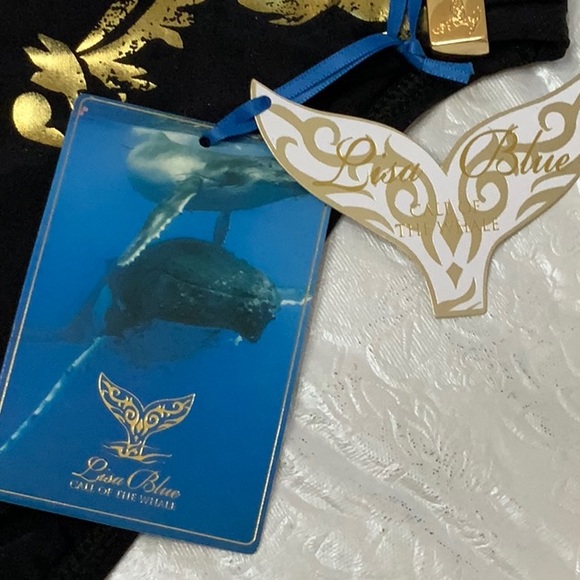 Lisa Blue Splash of Color top/TEMPLE DANCER bikini bottom - Black (#35) - Picture 9 of 16